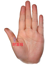 財富線圖解：手相學之財富線算命圖解